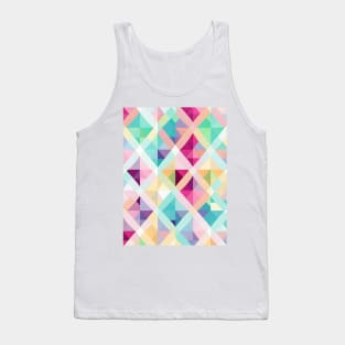 ELEGANT MULTICOLORED DIAMOND DESIGN, PASTEL COLOR, DIAMOND PATTERN Tank Top